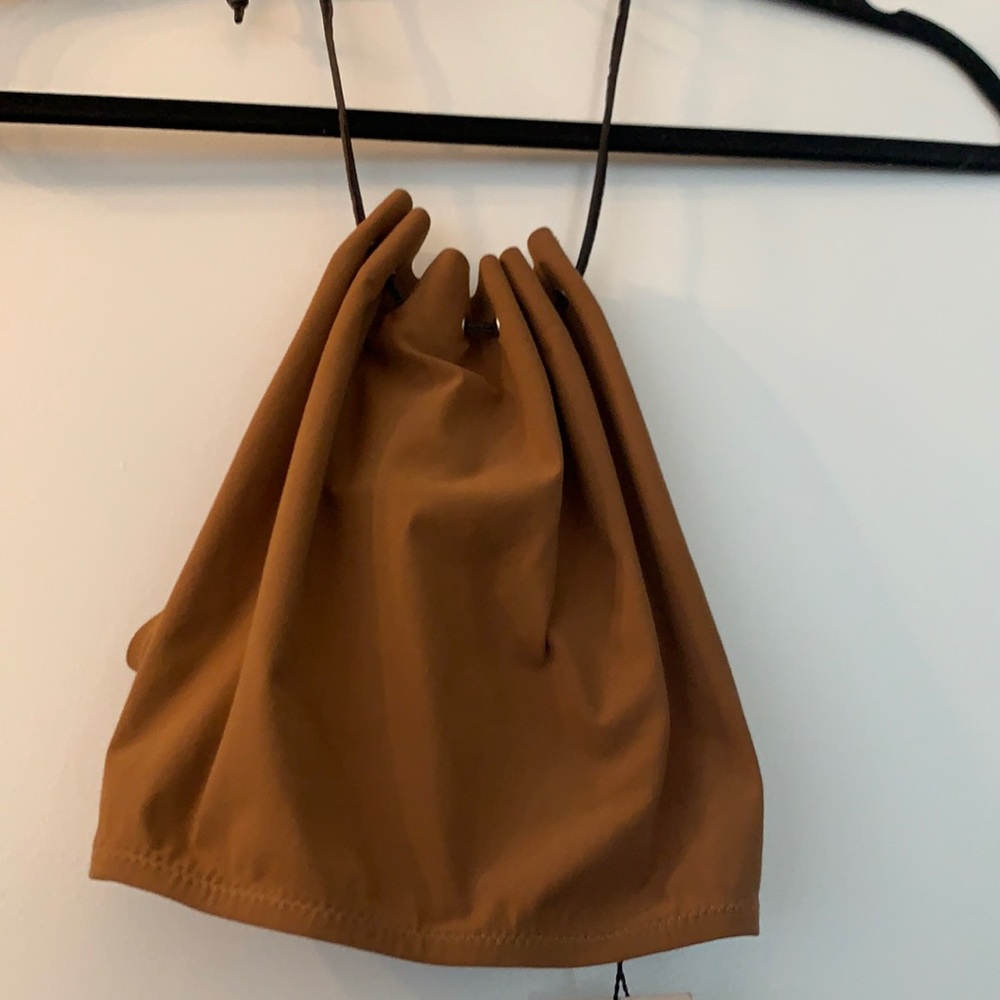 Fendi crop top with leather tie - mint with tags